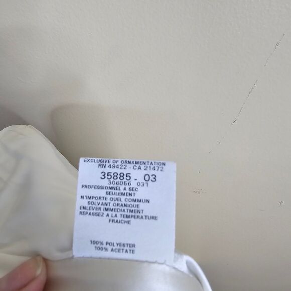 Jessica McClintock for Gunne Sax vintage black & white block satin dress size 7 - Picture 6 of 8